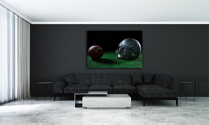 M2 0037 ML 0031 29574844 american football head gear and football on artificial turf AOAY2649