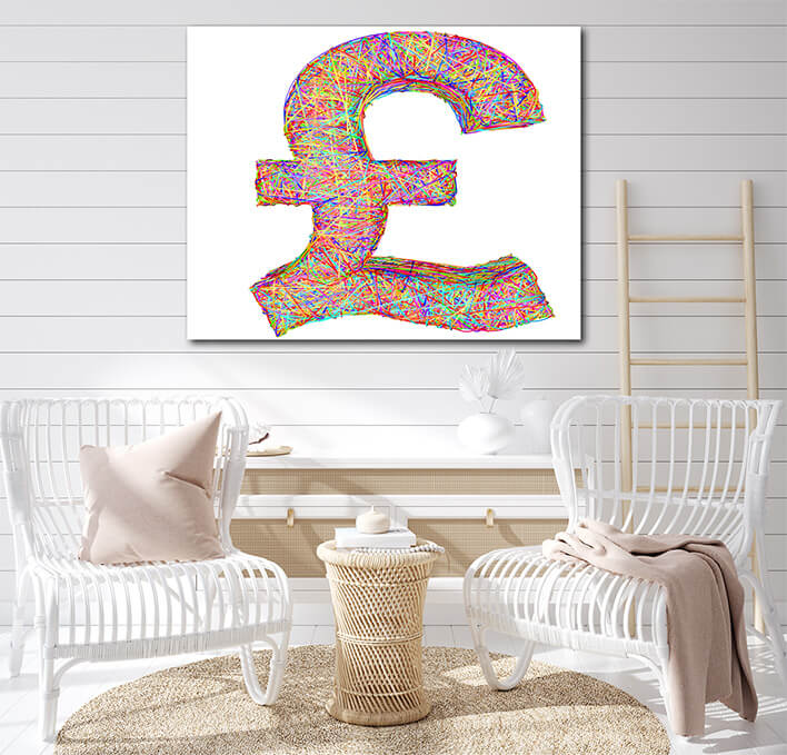 M4 0029 MOCKUP L 0015 14256290 pound sign composed of colorful striplines isolated on white AOAY1907
