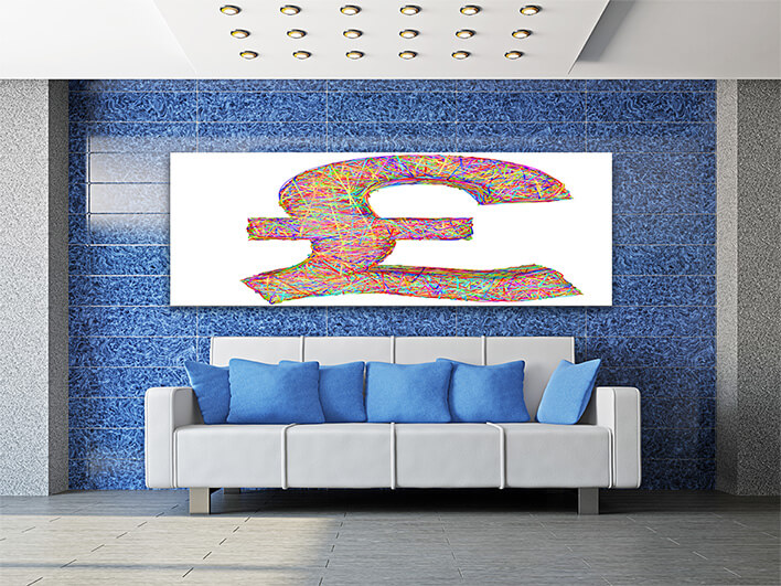 M6 0007 MOCKUP L 0015 14256290 pound sign composed of colorful striplines isolated on white AOAY1907