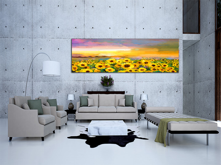 M3 0010 MP 0002 22744188 oil painting yellow golden sunflower daisy flowers in fields AOAY3572
