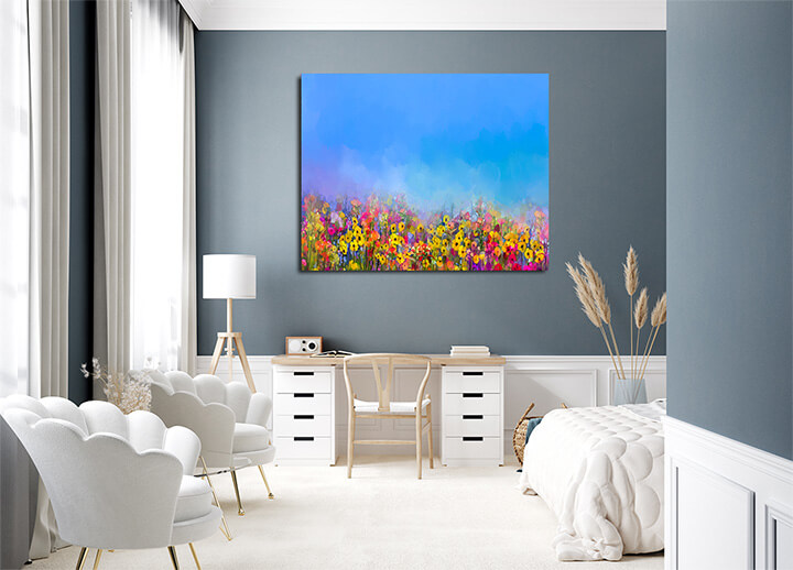 M4 0011 MP 0004 22743886 oil painting of summer spring flowers cornflower daisy flower AOAY3570
