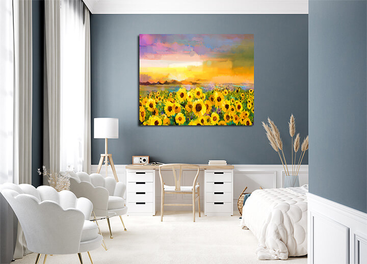 M4 0013 MP 0002 22744188 oil painting yellow golden sunflower daisy flowers in fields AOAY3572