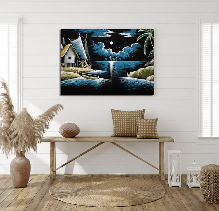 M5 0031 MP 0036 3736813 landscape of fishing village oil painting AOAY3541