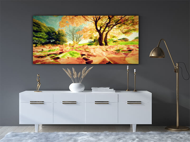 M6 0010 MP 0027 9799302 painting of autumn fall landscape in park AOAY3550