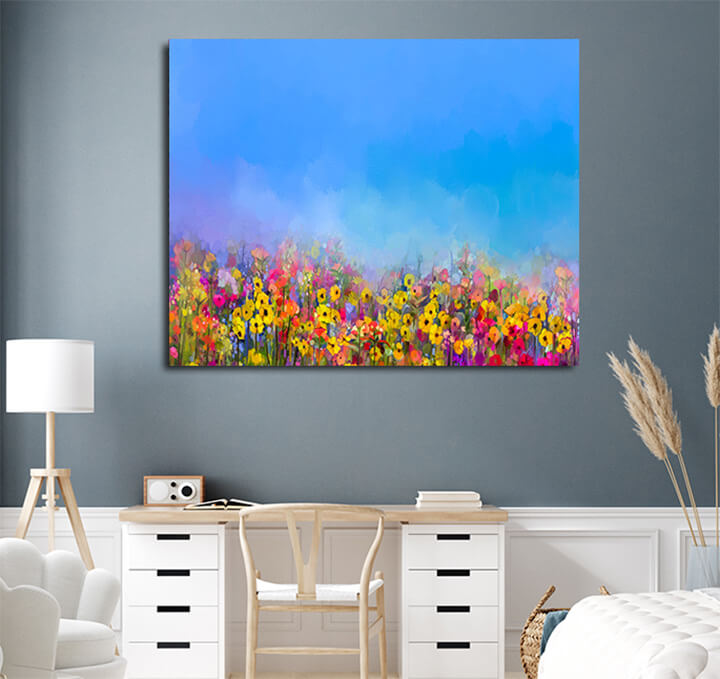 M8 0011 MP 0004 22743886 oil painting of summer spring flowers cornflower daisy flower AOAY3570