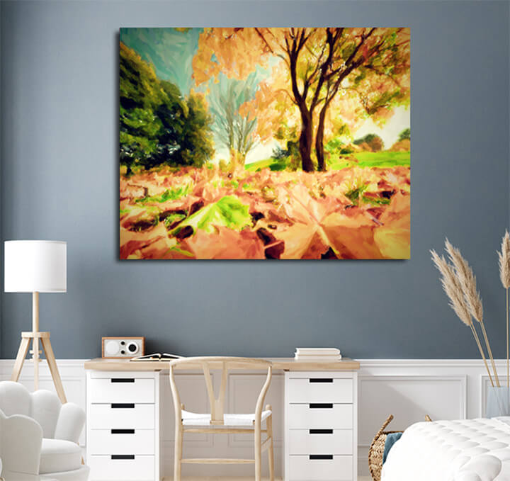 M8 0041 MP 0027 9799302 painting of autumn fall landscape in park AOAY3550