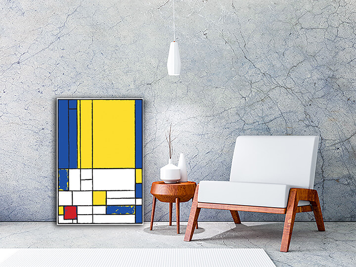 M1 0001 MP 0006 41319308 Cubist painting Yellow AOAA3056