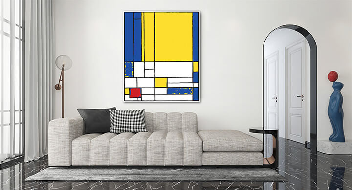 M2 0001 MP 0006 41319308 Cubist painting Yellow AOAA3056