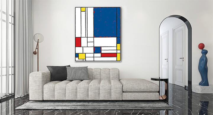 M2 0002 MP 0005 41319308 Cubist painting Red touch AOAA3049