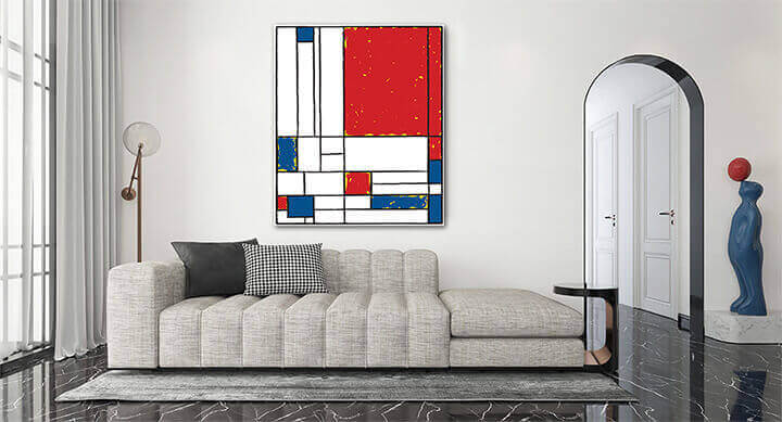 M2 0005 MP 0001 41319308 Cubist painting Main Red and Light Yellow AOAA3051