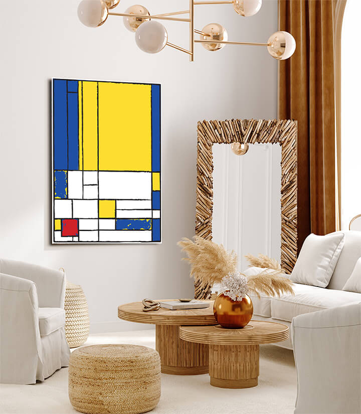 M3 0001 MP 0006 41319308 Cubist painting Yellow AOAA3056