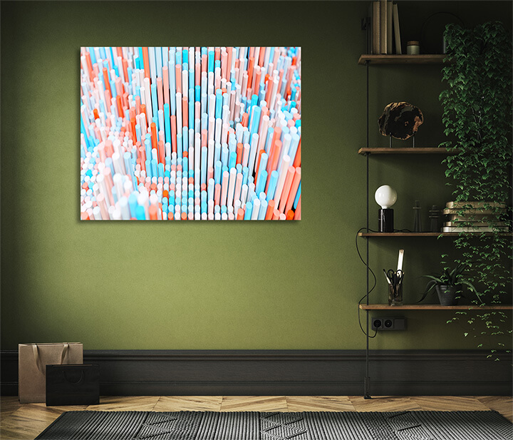 M3 0014 MP 0001 28059918 chaotic multi colored cylinders AOAY2949