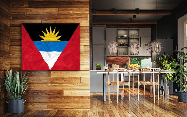 R3 0010 ML 0026 Antigua and Barbuda flag waving AOAY4093