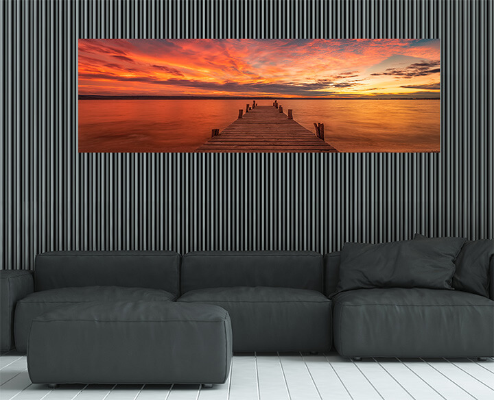 R4 0009 MP 0032 45242924 exciting colorful sunset view from the shore with a wooden pier AOAY3781