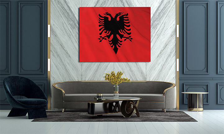 R4 0039 ML 0033 Albanian flag waving AOAY4090