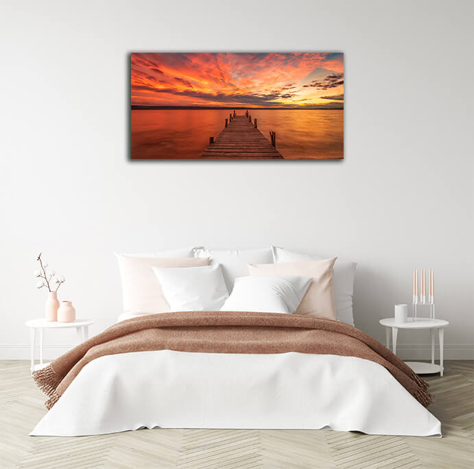R5 0007 MP 0032 45242924 exciting colorful sunset view from the shore with a wooden pier AOAY3781