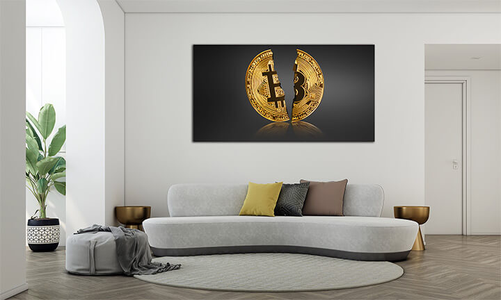 R7 0018 MP 0004 39023596 physical bitcoin virtual crypto currency coin blockchain technology AOAY3977