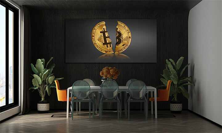 R8 0018 MP 0004 39023596 physical bitcoin virtual crypto currency coin blockchain technology AOAY3977