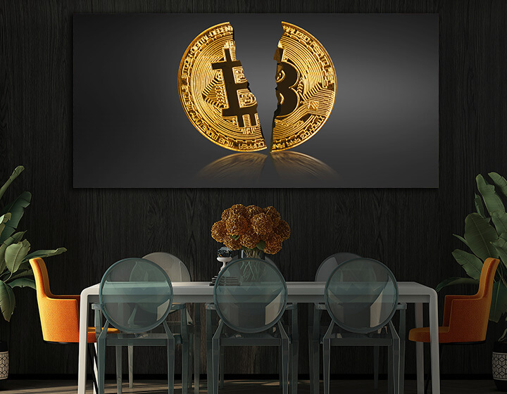 R9 0018 MP 0004 39023596 physical bitcoin virtual crypto currency coin blockchain technology AOAY3977