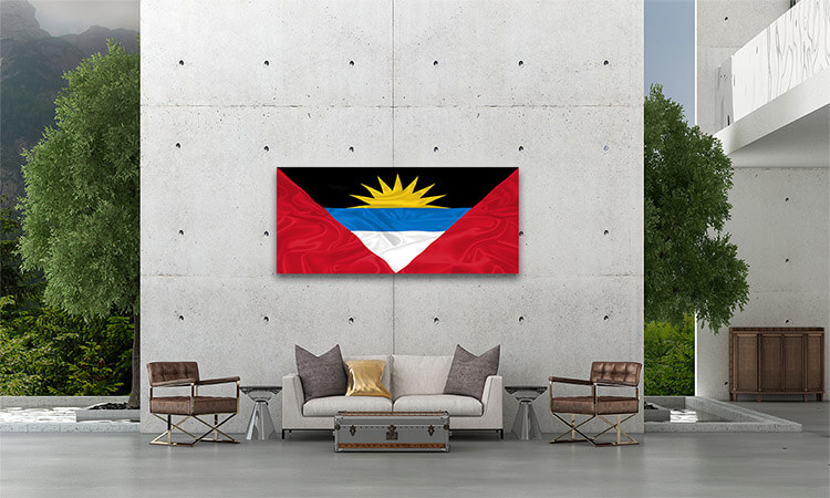 R9 0044 ML 0026 Antigua and Barbuda flag waving AOAY4093