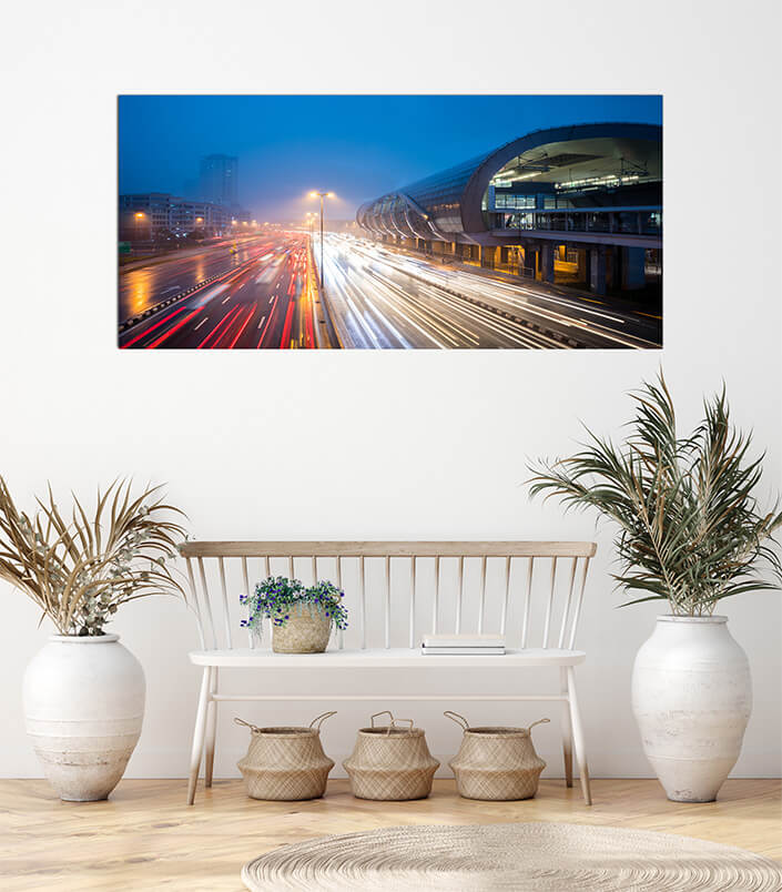 M3 0016 MOCKUPs 0013 32633674 traffic with light trail next to the train station during blue hour AOAY4597