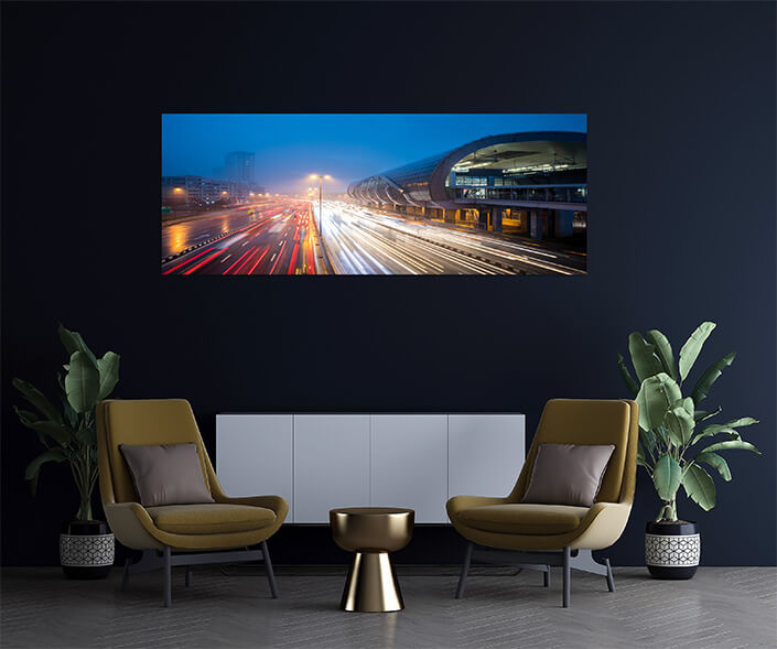 M6 0016 MOCKUPs 0013 32633674 traffic with light trail next to the train station during blue hour AOAY4597