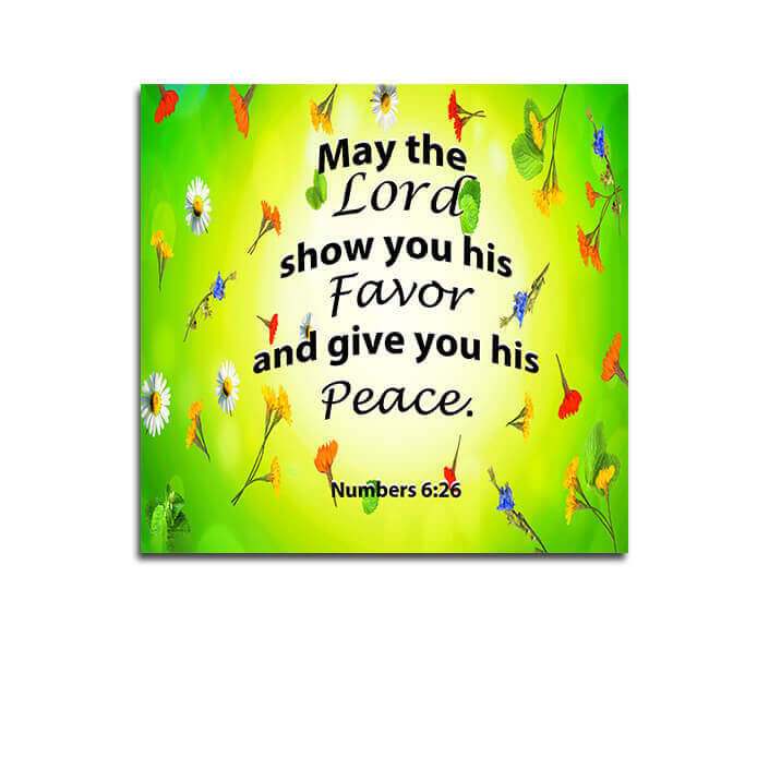 R10 0003 M MS 0004 MS 0002 NUMBERS 6.26 May the Lord show you his favour and give you his peace. 09 AOAY3585