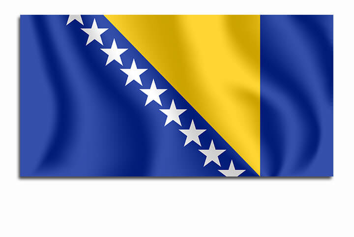 R10 0024 ML 0046 Bosnia and Herzegovina Waving Flag AOAY4197