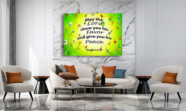 R3 0000 M MS 0004 MS 0002 NUMBERS 6.26 May the Lord show you his favour and give you his peace. 09 AOAY3585