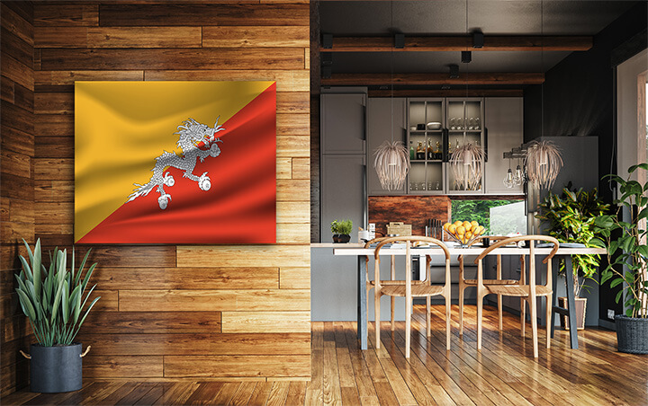 R3 0035 ML 0001 Bhutan Waving Flag AOAY4031