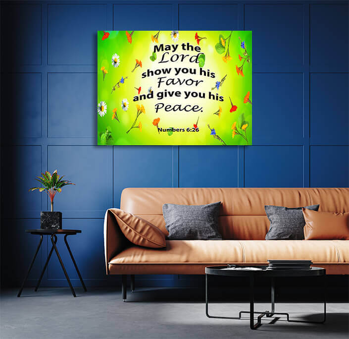 R4 0000 M MS 0004 MS 0002 NUMBERS 6.26 May the Lord show you his favour and give you his peace. 09 AOAY3585