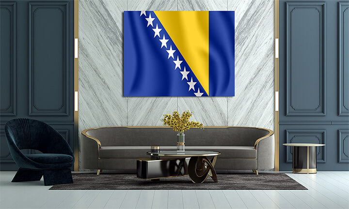 R4 0026 ML 0046 Bosnia and Herzegovina Waving Flag AOAY4197