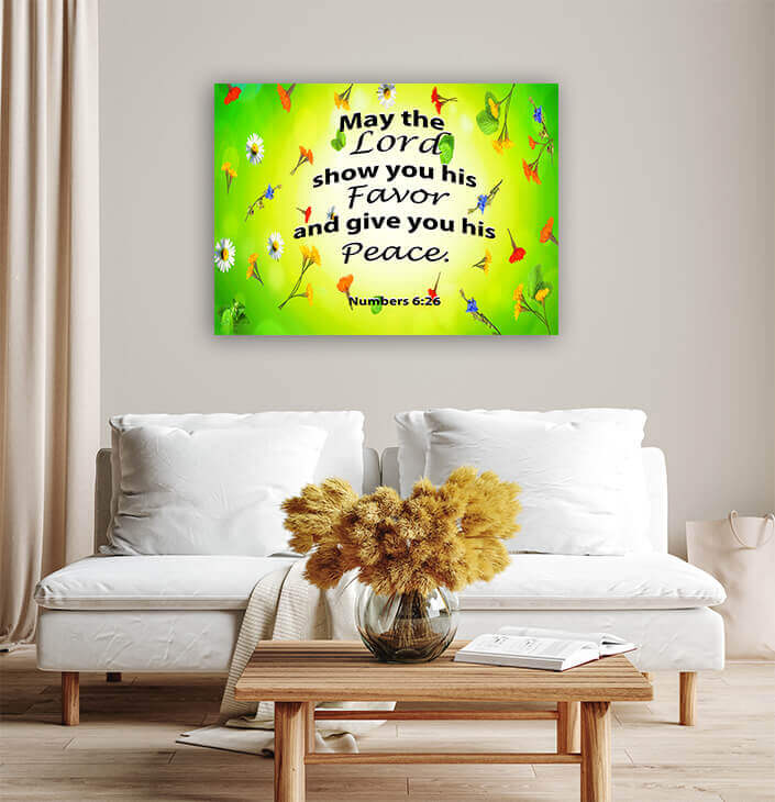 R5 0000 M MS 0004 MS 0002 NUMBERS 6.26 May the Lord show you his favour and give you his peace. 09 AOAY3585