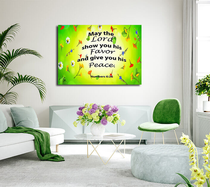 R6 0000 M MS 0004 MS 0002 NUMBERS 6.26 May the Lord show you his favour and give you his peace. 09 AOAY3585