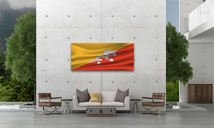 R9 0020 ML 0001 Bhutan Waving Flag AOAY4031