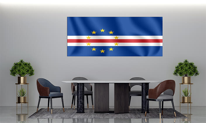 M2 0007 MP2 0000 Cape Verde (Cabo Verde) Waving Flag AOAY4213