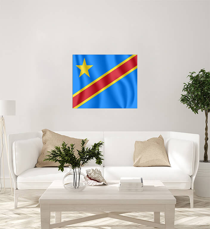 M2 0021 MP 0025 Democratic Republic of the Congo Waving Flag AOAY4247