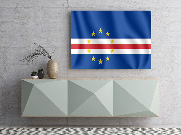 M4 0007 MP2 0000 Cape Verde (Cabo Verde) Waving Flag AOAY4213