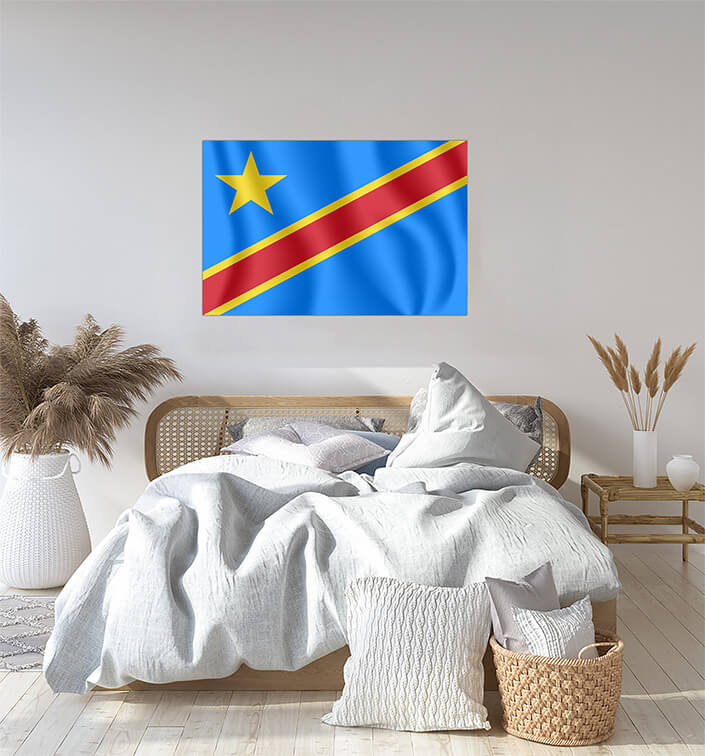 M5 0021 MP 0025 Democratic Republic of the Congo Waving Flag AOAY4247