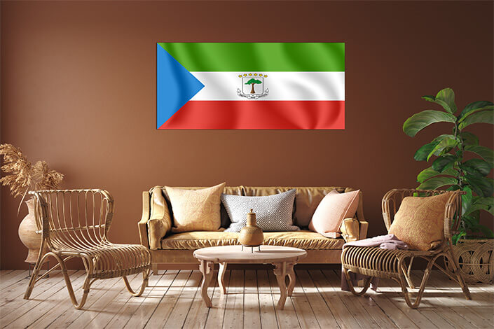 M6 0007 MP 0011 Equatorial Guinea Waving Flag AOAY4203 Copy