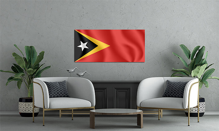M6 0015 MP2 0009 East Timor (Timor Leste) Waving Flag AOAY4351