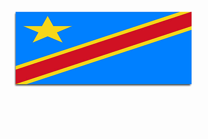 M9 0025 MP 0029 Democratic Republic of the Congo Flag AOAY4248