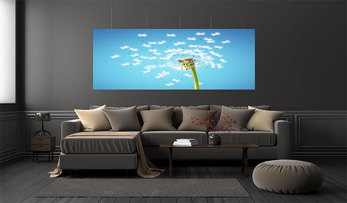 WEB01 0042 ML 0075 39033852 dandelion flower with flying feathers on blue sky AOAY4387