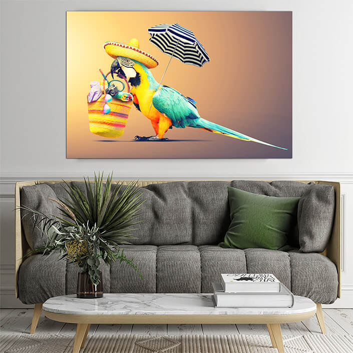 WEB02 0052 ML 0007 47273628 parrot in the sun on tropical beach summer holiday AOAY4908