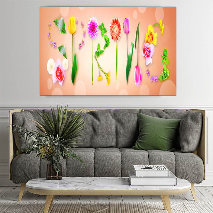 WEB02 0062 ML 0079 39032148 flowers and herbs with word spring creative floral composition AOAY4383