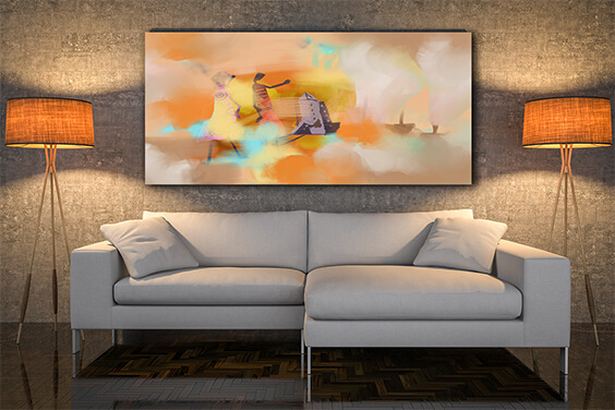 WEB06 0039 ML 0028 30604450 stormy sunny day abstract digital hand paint acrylic painting AOAY3950
