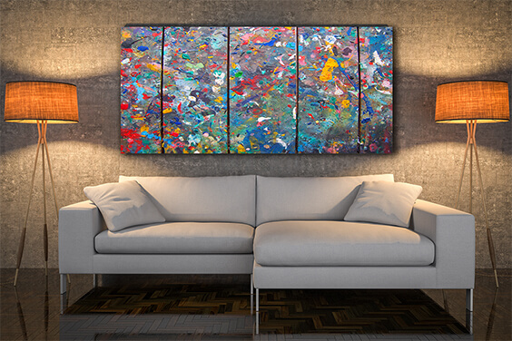 WEB06 0041 ML 0026 32078660 abstract colorful oil paint brush strokes mixing on wood AOAY3952