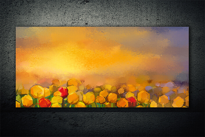 WEB07 0022 ML 0000 22743710 oil painting yellow and red tulips flowers field AOAY3569