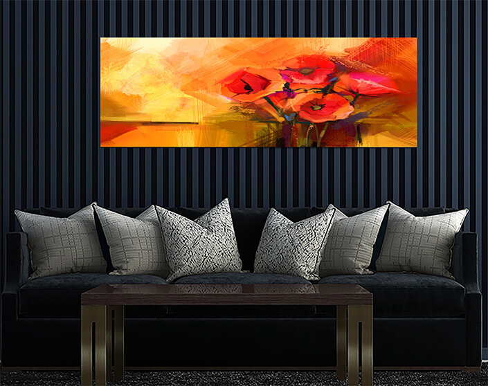 WEB 02 0041 ML 0009 22744314 abstract oil painting still life of red poppy flower colorful bouquet of spring flowers AOA