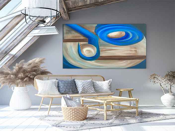 WEB 03 0027 ML 0017 22669254 abstract oil painting on canvas containing circular blue elements AOAY3818